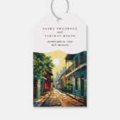 New Orleans Louisiana Bruiloft Retro Cadeaulabel (Voorkant)