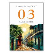 New Orleans Louisiana Bruiloft Retro Kaart (Voorkant)