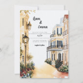 New Orleans Louisiana bruiloft uitnodiging (Voorkant)