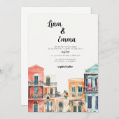 New Orleans Louisiana bruiloft uitnodiging (Voorkant / Achterkant)