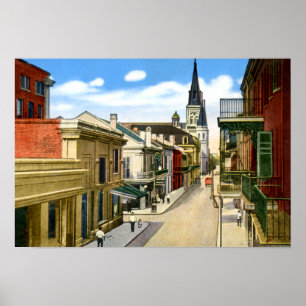 New Orleans Louisiana Chartres Street Poster