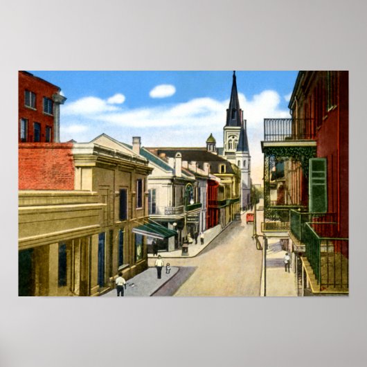 New Orleans Louisiana Chartres Street Poster (Voorkant)