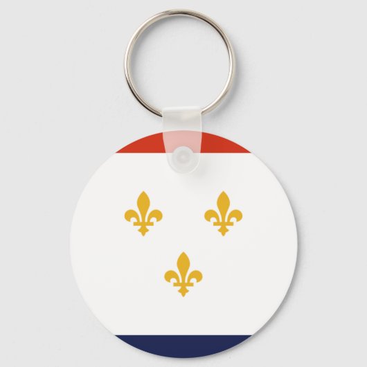 New Orleans (Louisiana) City flag Sleutelhanger (Voorkant)