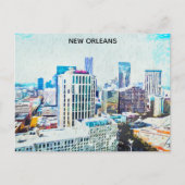  New Orleans Louisiana City Silhouette Briefkaart (Voorkant)