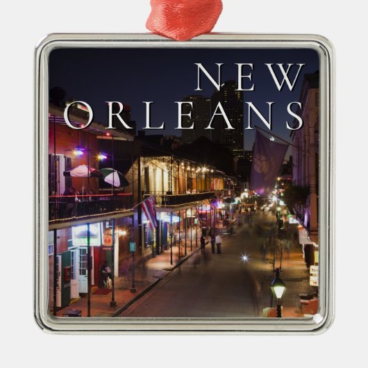 New Orleans, Louisiana | De Franse wijk Metalen Ornament (Voorkant)