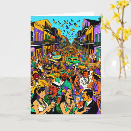 New Orleans, Louisiana die wenste dat je hier was Kaart (Gele Bloem)