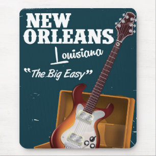 New Orleans Louisiana Electric Guitar poster Muismat