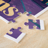 New Orleans Louisiana Franse wijk bij zonsondergan Legpuzzel (Zijkant)