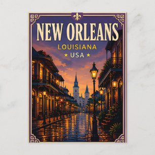 🎷 New Orleans Louisiana Franse Wijk Briefkaart