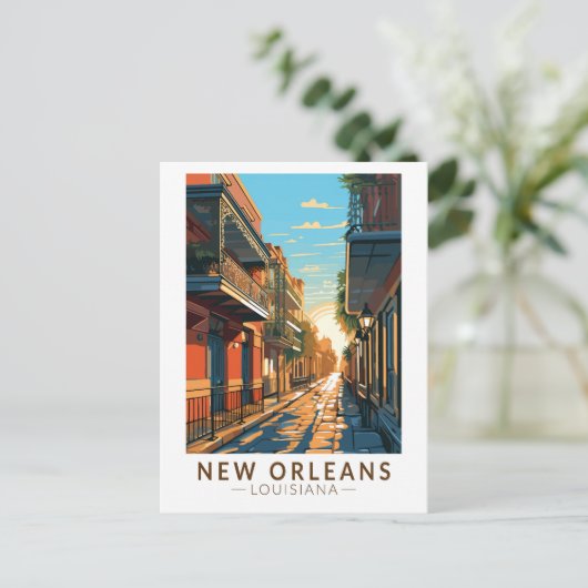 New Orleans Louisiana Franse wijk reizen kunst Briefkaart (Staand voorkant)