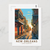 New Orleans Louisiana Franse wijk reizen kunst Briefkaart (Voorkant / Achterkant)