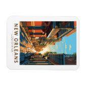 New Orleans Louisiana Franse wijk reizen kunst Magneet (Horizontaal)