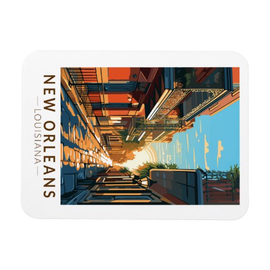 New Orleans Louisiana Franse wijk reizen kunst Magneet (Horizontaal)