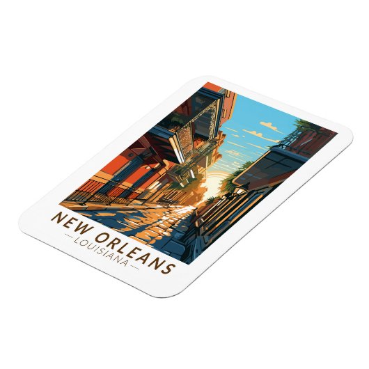 New Orleans Louisiana Franse wijk reizen kunst Magneet (Linkerzijde)