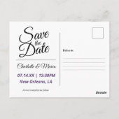 New Orleans Louisiana Franse wijk Save the Date Briefkaart (Achterkant)