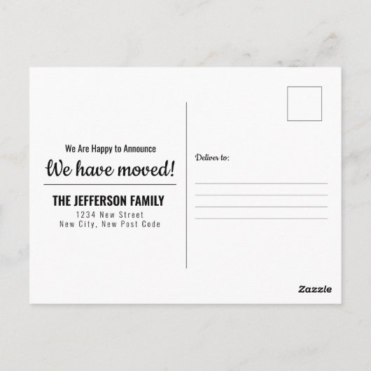 New Orleans Louisiana Franse wijk We hebben verhui Briefkaart (Achterkant)