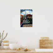 New Orleans Louisiana French Quarter Balcony Scene Poster (Keuken)