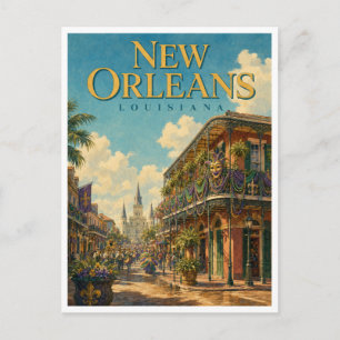 New Orleans Louisiana French Quarter GeoSaga Briefkaart
