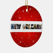 New Orleans Louisiana French Quarter Kerstmis Keramisch Ornament (Rechts)