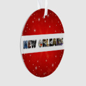 New Orleans Louisiana French Quarter Kerstmis Ornament (voorkant)
