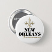 New Orleans Louisiana gold Ronde Button 5,7 Cm (Voorkant /achterkant)