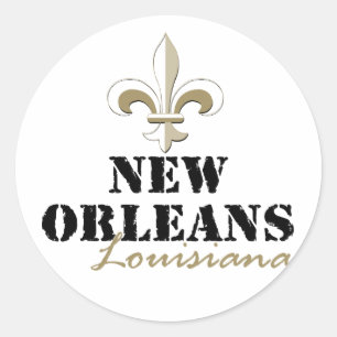 New Orleans Louisiana goud Ronde Sticker