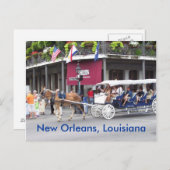 New Orleans, Louisiana House & Carriage Briefkaart (Voorkant / Achterkant)