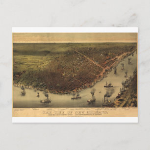 New Orleans, Louisiana in 1885 Briefkaart