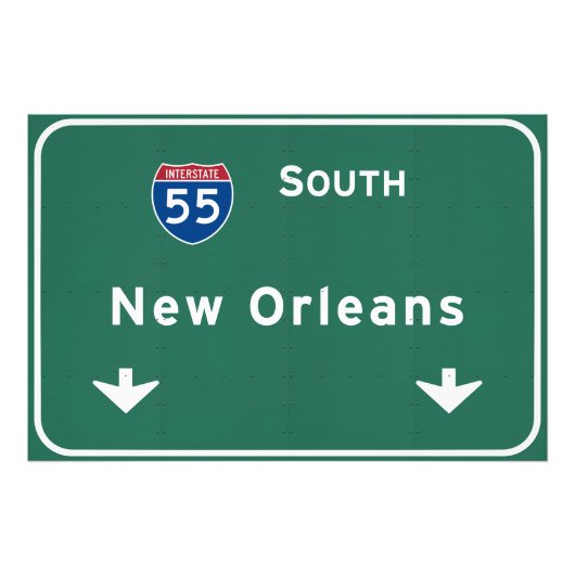 New Orleans Louisiana interstate Highway Freeway : Foto Afdruk (Voorkant)