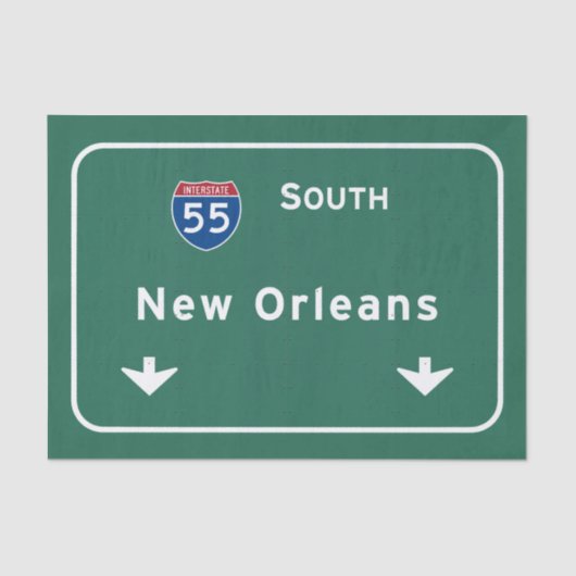 New Orleans Louisiana interstate Highway Freeway : Tissuepapier (Voorkant)