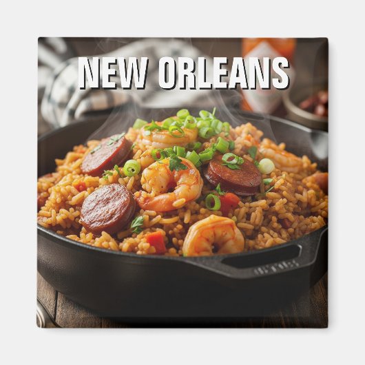 New Orleans Louisiana Jambalaya Magneet (Voorkant)