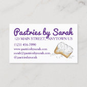 New Orleans Louisiana King Cake Beignets Bakery Visitekaartje (Achterkant)