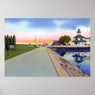New Orleans Louisiana Lake Pontchartrain Lighthous Poster