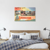 New Orleans, Louisiana - Large Letter Scenes Canvas Afdruk (Insitu (Slaapkamer))