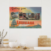 New Orleans, Louisiana - Large Letter Scenes Poster (Keuken)