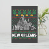 New Orleans Louisiana Lelijke Kerstmis Plus Maat T Kaart (Staand voorkant)