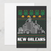 New Orleans Louisiana Lelijke Kerstmis Plus Maat T Kaart (Voorkant / Achterkant)