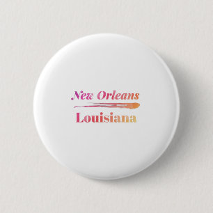 New Orleans Louisiana Low Poly Ronde Button 5,7 Cm