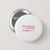 New Orleans Louisiana Low Poly Ronde Button 5,7 Cm (Voorkant /achterkant)