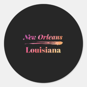 New Orleans Louisiana Low Poly Ronde Sticker