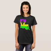 New Orleans Louisiana Map Mannen Vrouwen Mardi Gra T-shirt (Voorkant volledig)