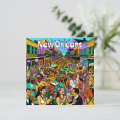 New Orleans, Louisiana mensen hebben plezier (Staand voorkant)