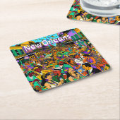 New Orleans, Louisiana mensen hebben plezier Kartonnen Onderzetters (Schuin)