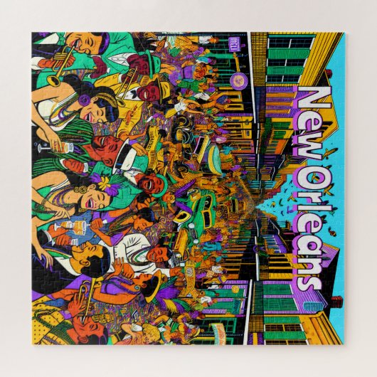 New Orleans, Louisiana mensen hebben plezier Legpuzzel (Horizontaal)