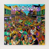 New Orleans, Louisiana mensen hebben plezier Legpuzzel (Verticaal)