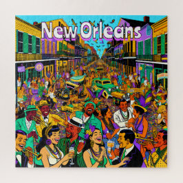 New Orleans, Louisiana mensen hebben plezier Legpuzzel