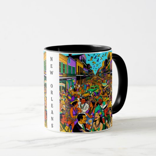 New Orleans, Louisiana mensen hebben plezier Mok (Voorkant rechts)