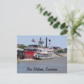 New Orleans Louisiana Mississippi Boat Briefkaart (Staand voorkant)