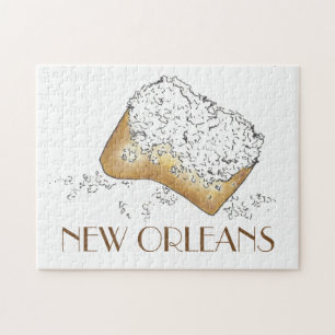 New Orleans Louisiana NOLA Sugary Beignet Pastry Legpuzzel