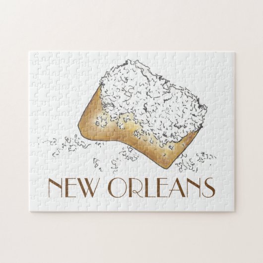 New Orleans Louisiana NOLA Sugary Beignet Pastry Legpuzzel (Horizontaal)